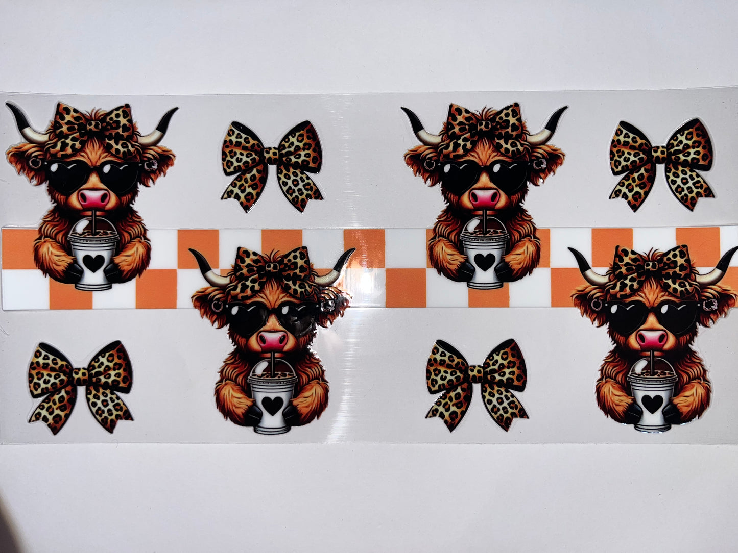 Cheetah Cows with Bows and Coffee