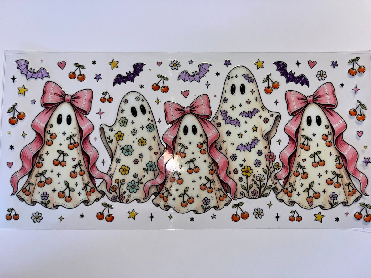 Cute Ghosts with Bows - Halloween