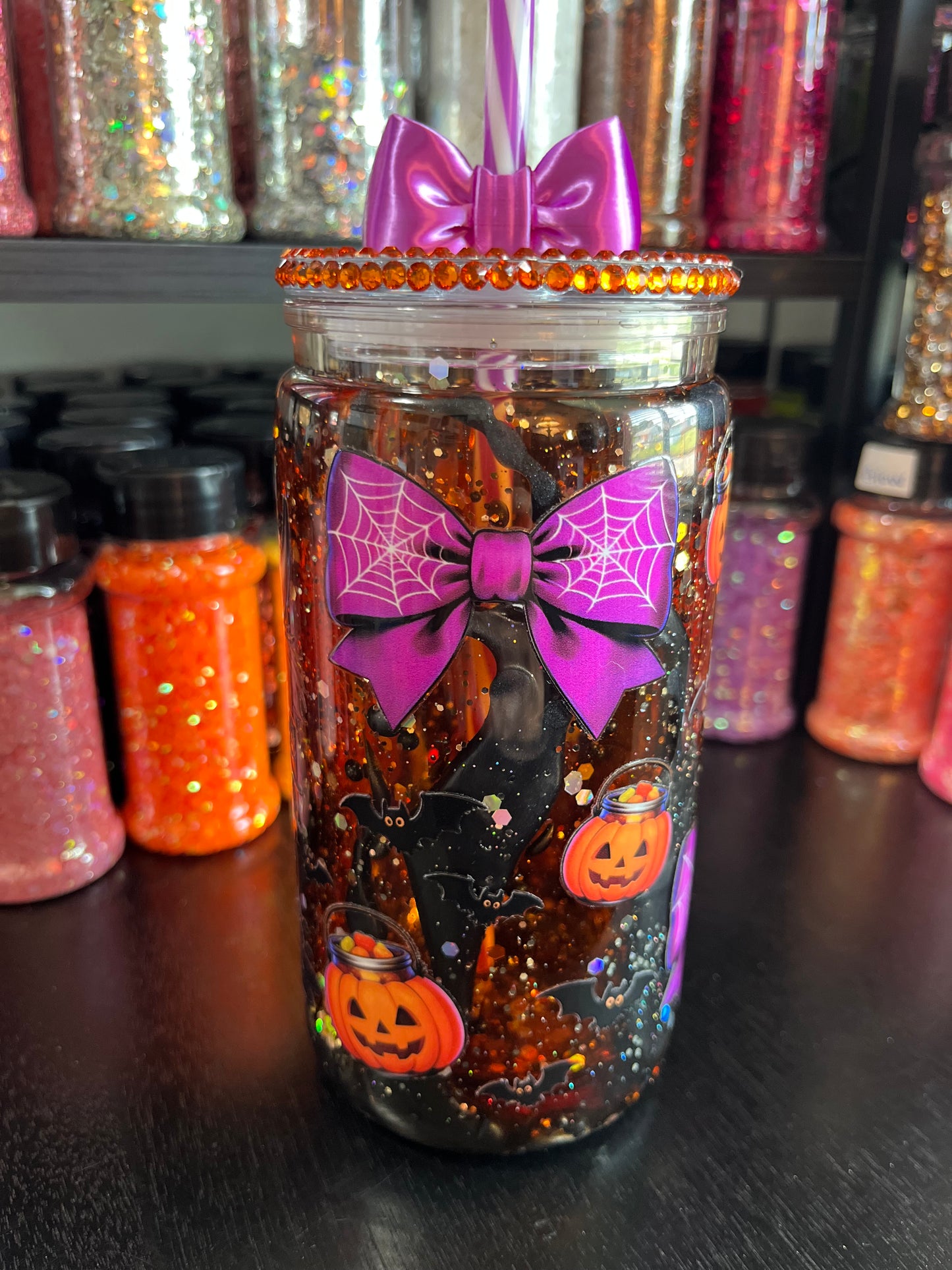 Halloween Highland Cow - with Dual Lava & Bling Lid