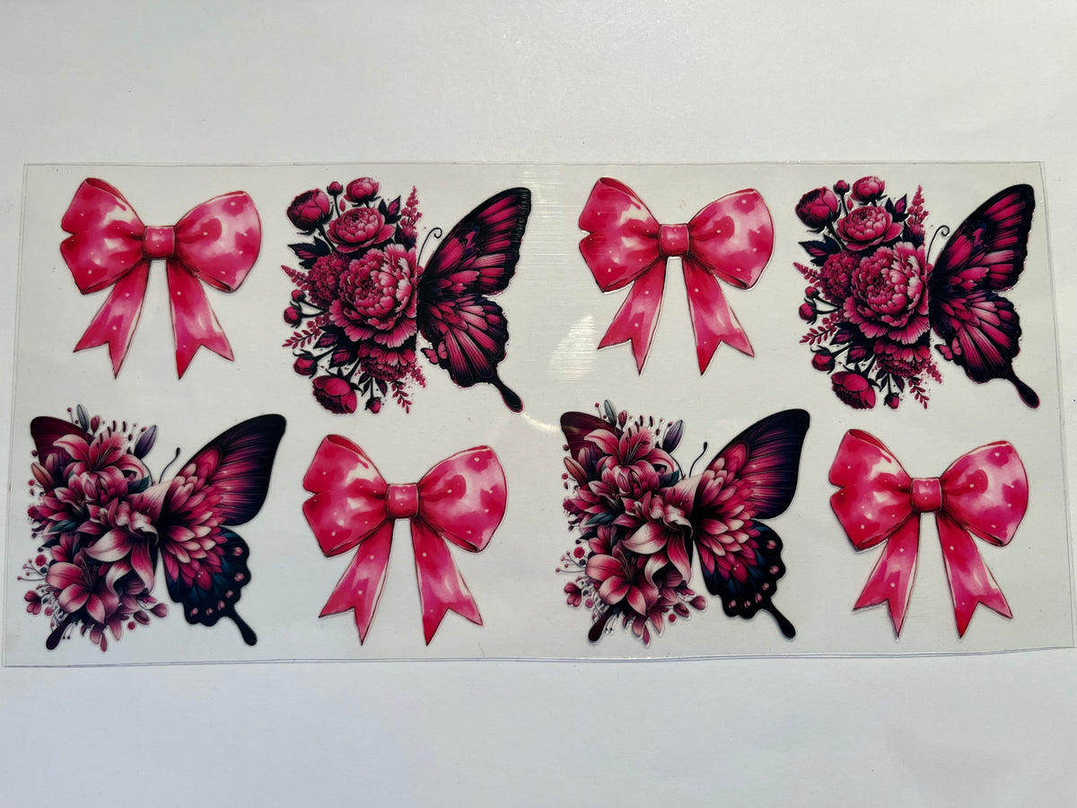 Pink Butterflies with Bows