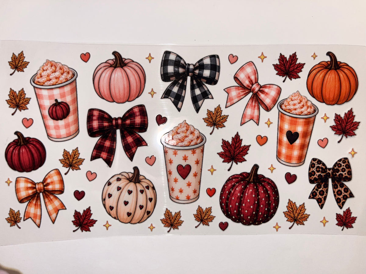 Fall Drinks Pumpkins & Bows