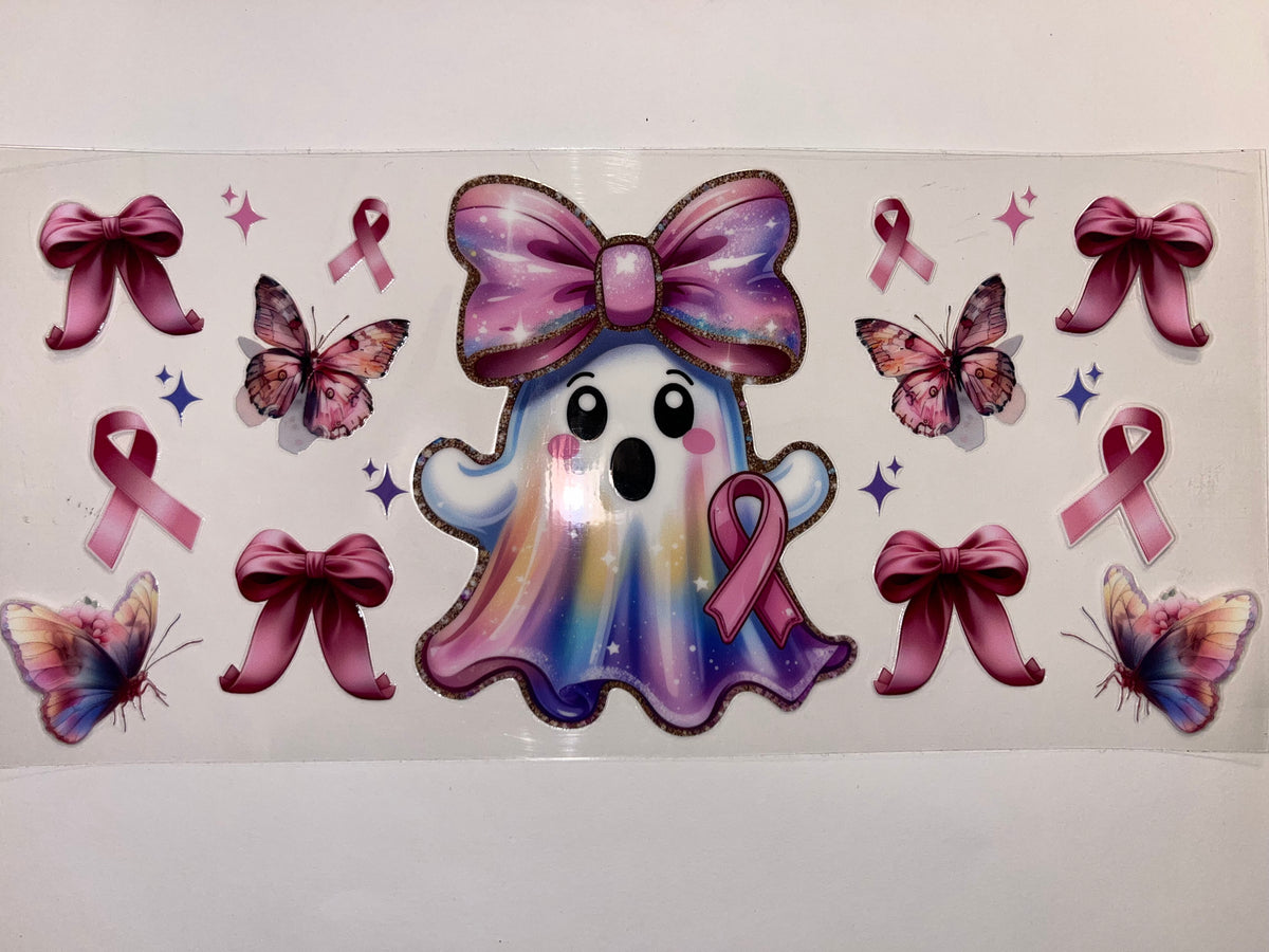 Pink Ribbon Ghost - Halloween