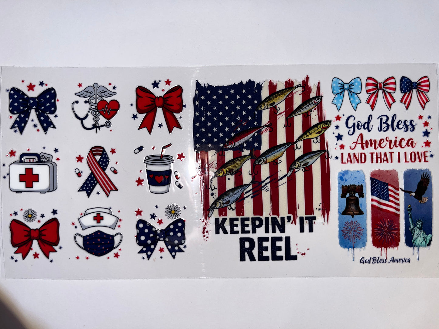 Red White Blue Keepin it Reel - Fishing