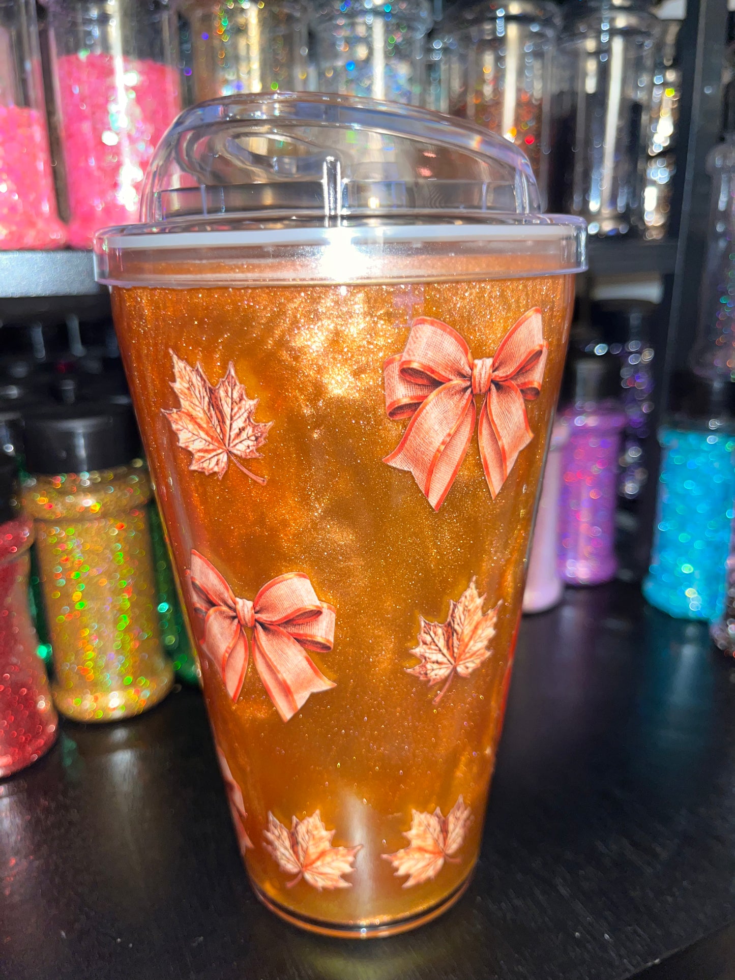Fall Pumpkin - Orange CatEye Coffee Tumbler