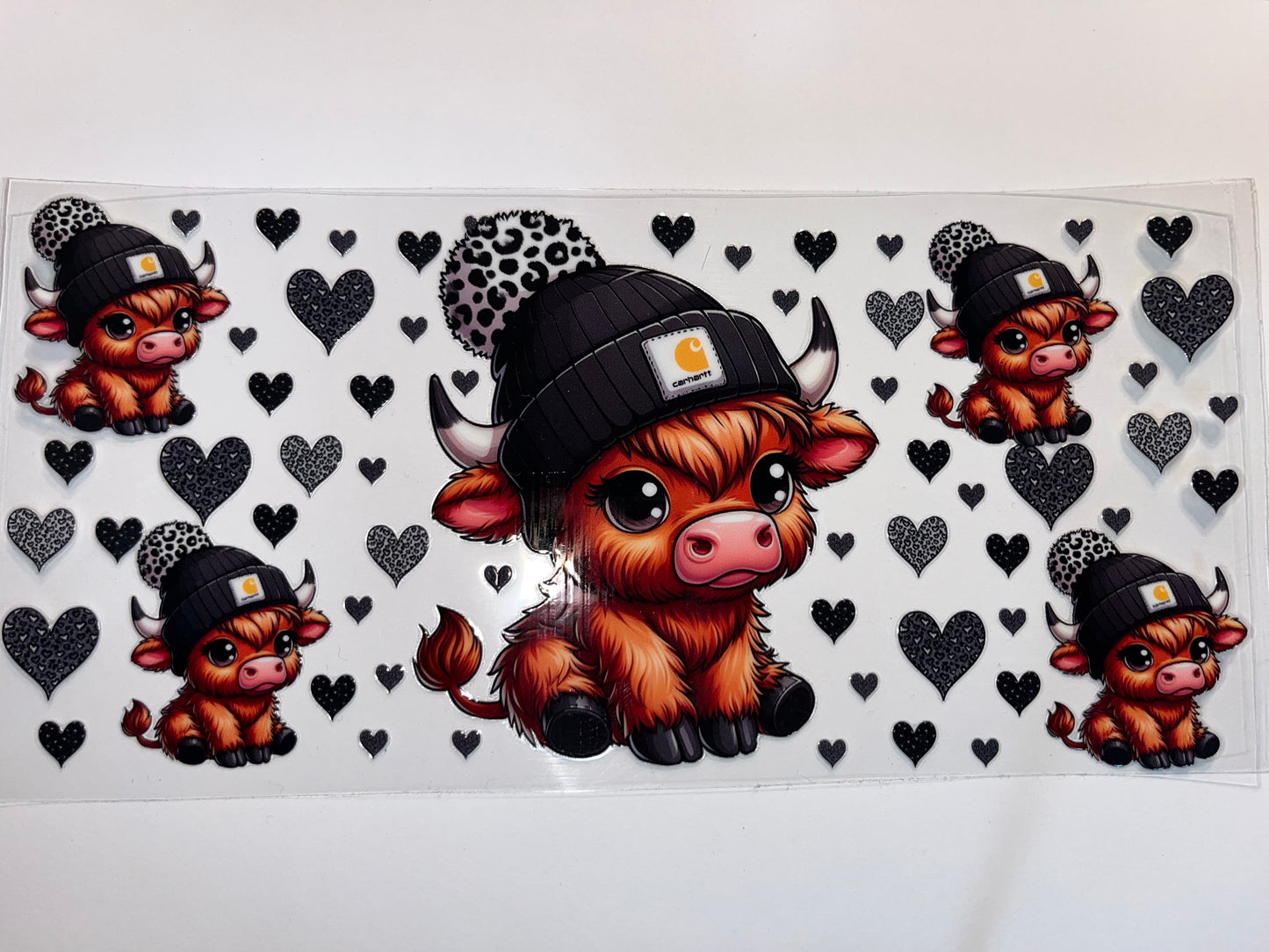 Carhart Cow with Black Hearts