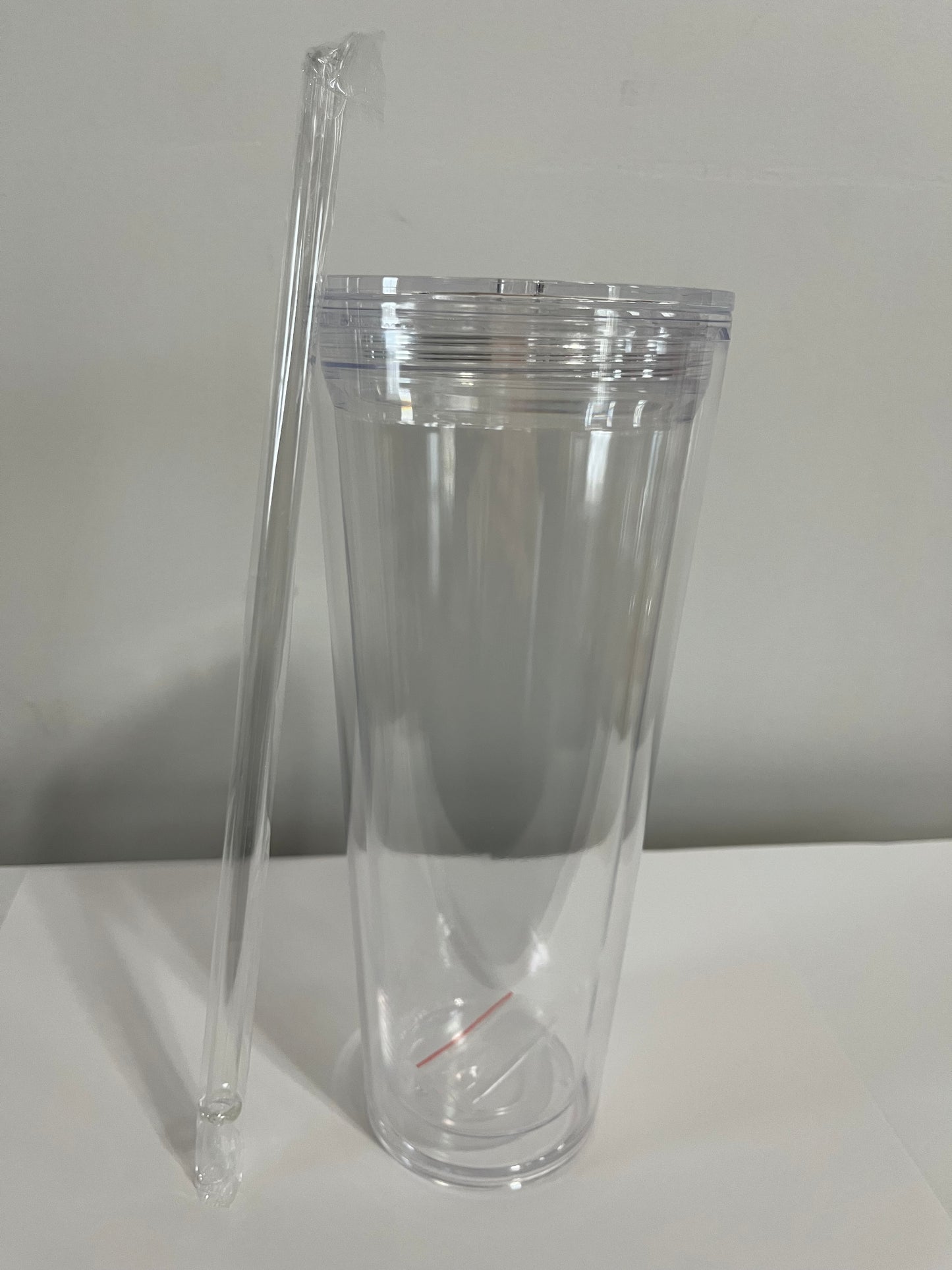 24oz Acrylic Snow Globe Tumbler with - Various Lid/Straw Colors