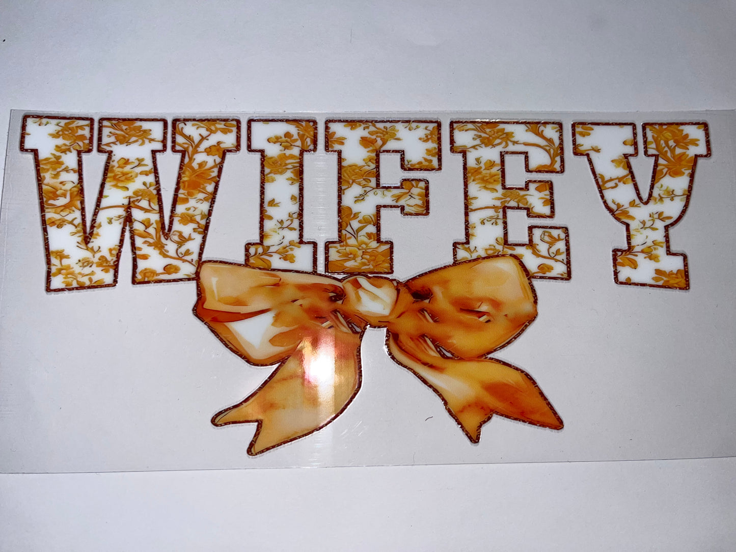 Wifey - Orange Bow