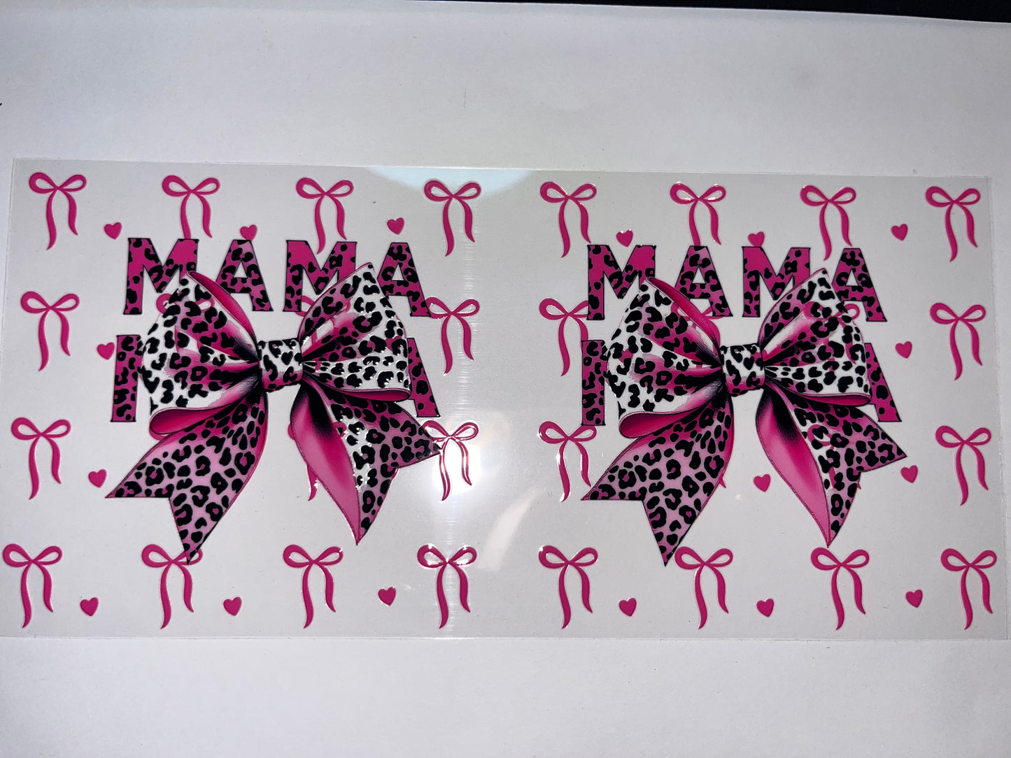 Pink Leopard Bow Mama