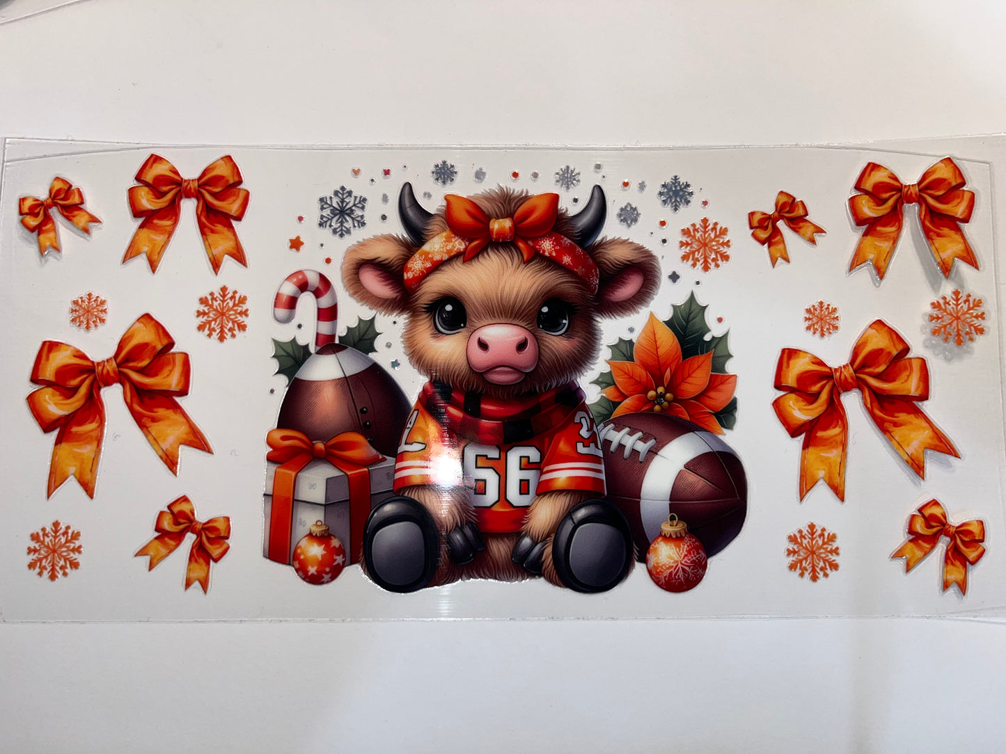Orange Football Cow