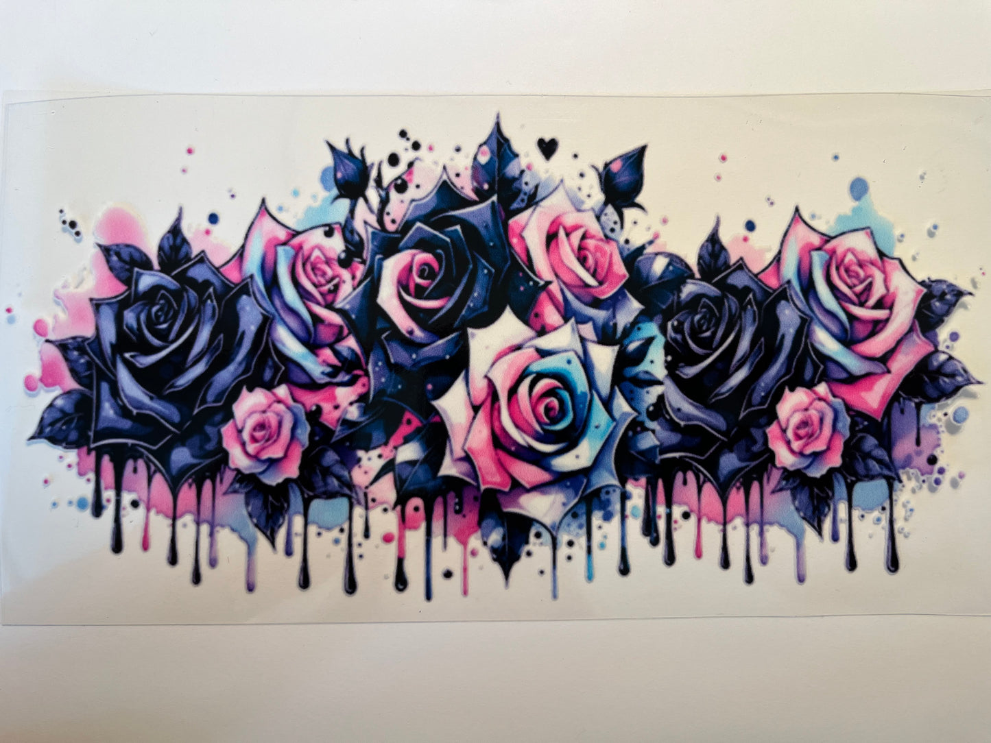 Watercolor Dripping Roses