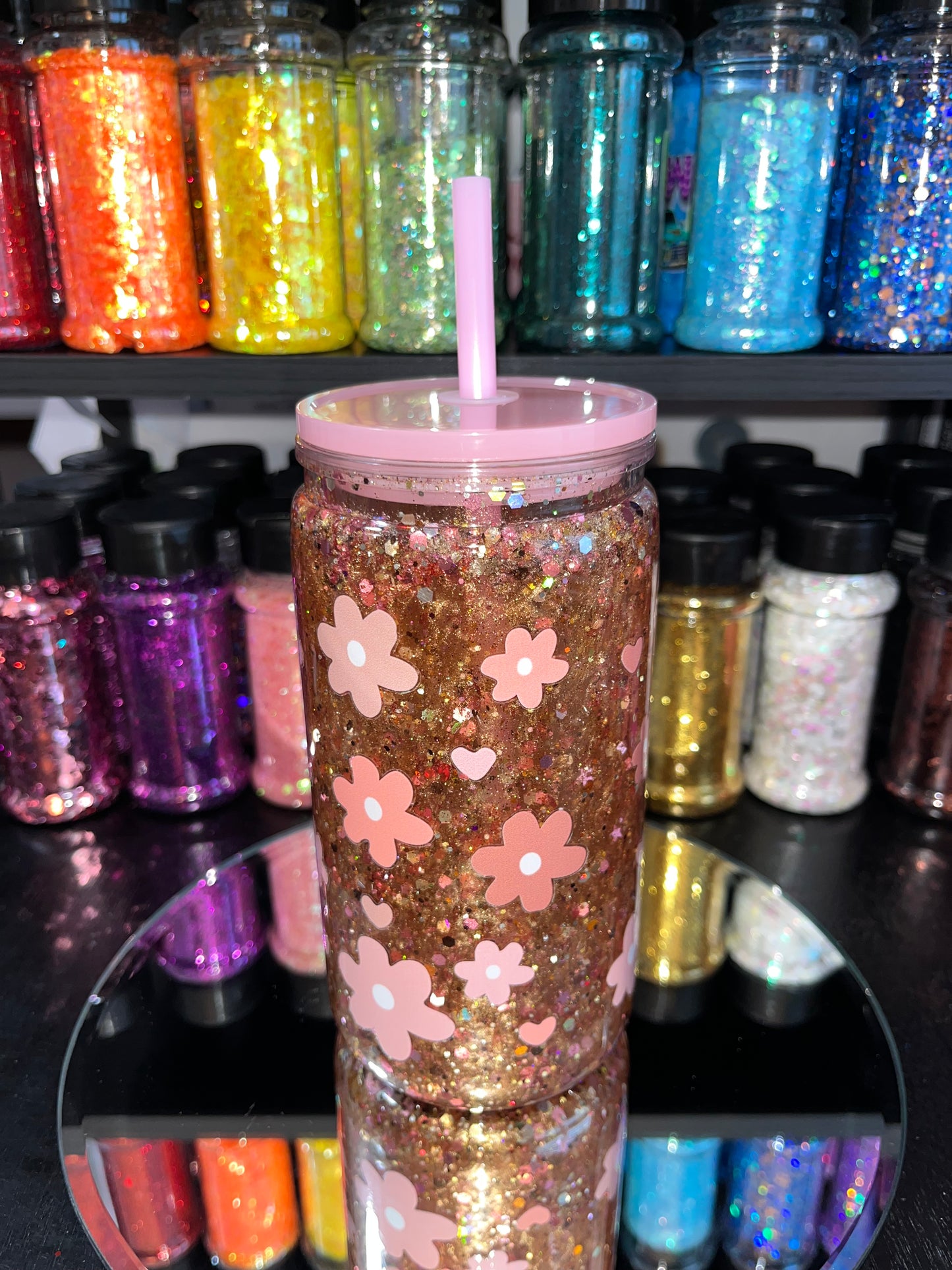 Mama Glitter Snow Globe Tumbler