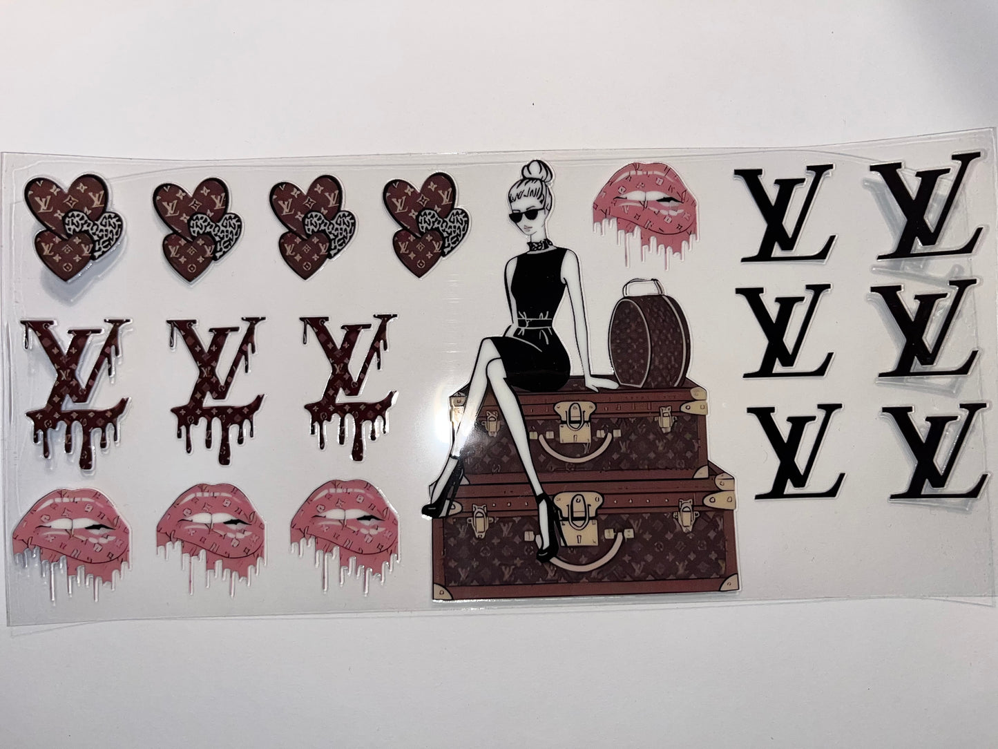 LV Traditional with Girl, Lips & Luggage
