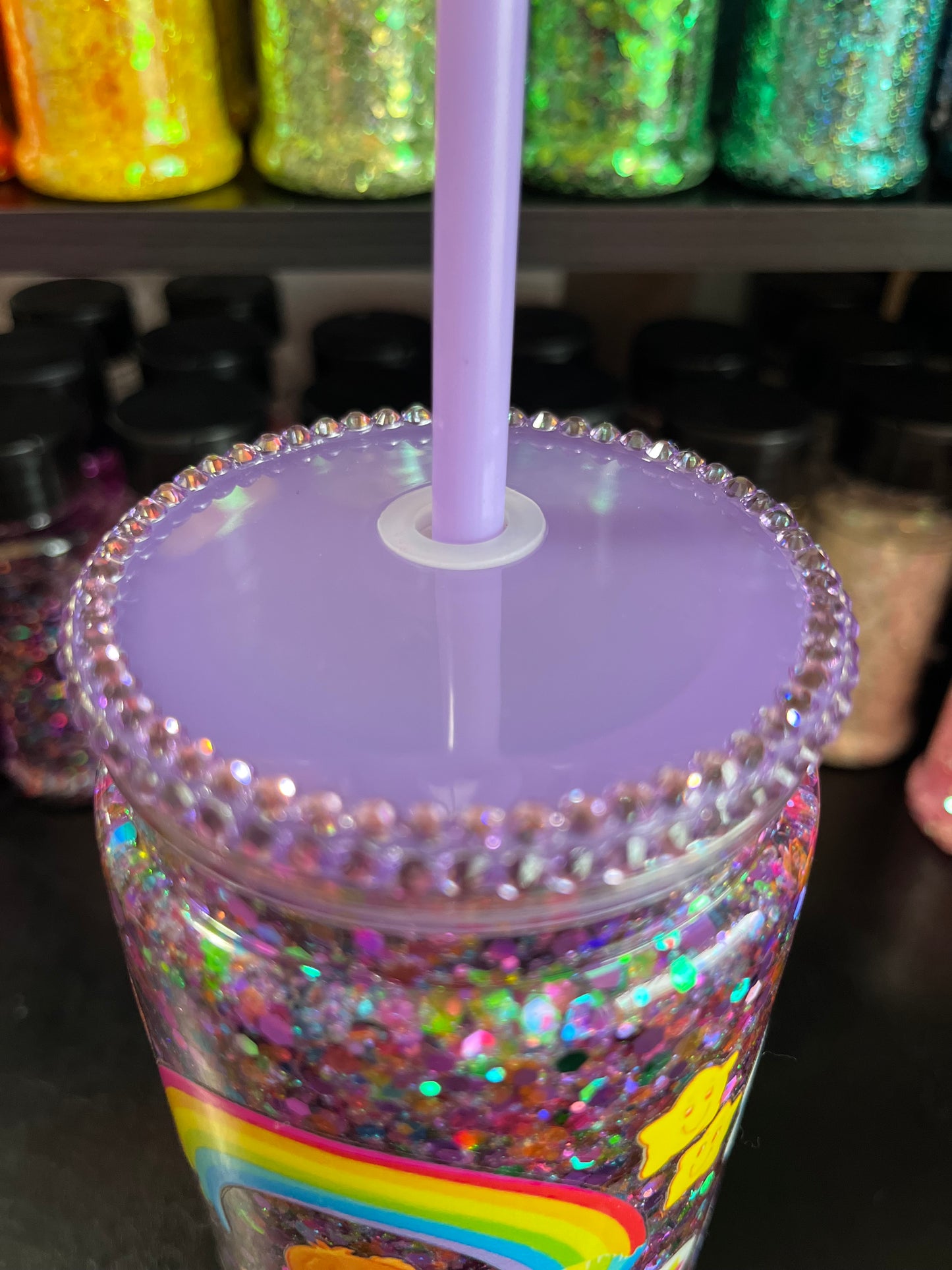CareBears with Purple Glitter