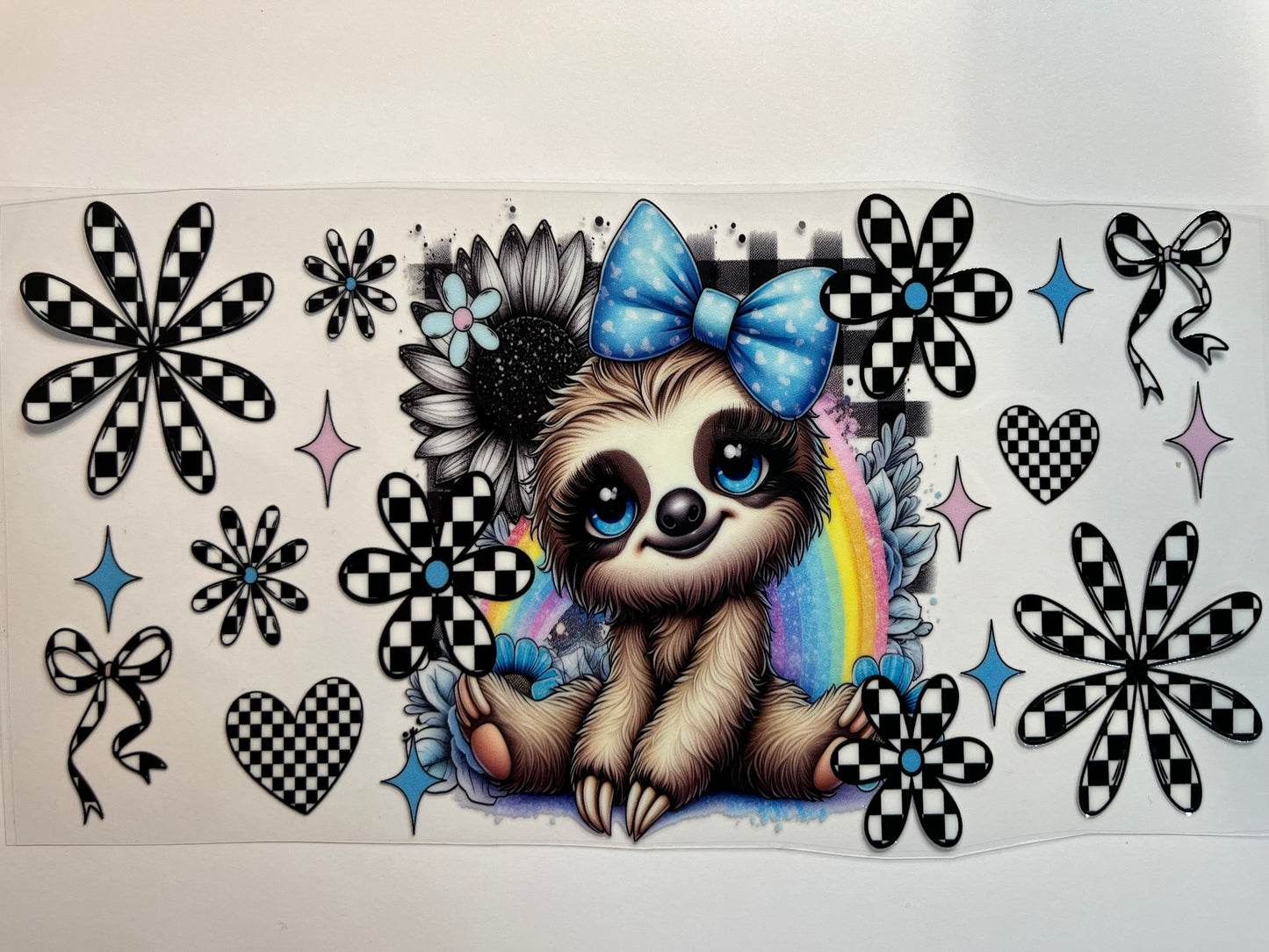 Sloth with Blue Bow