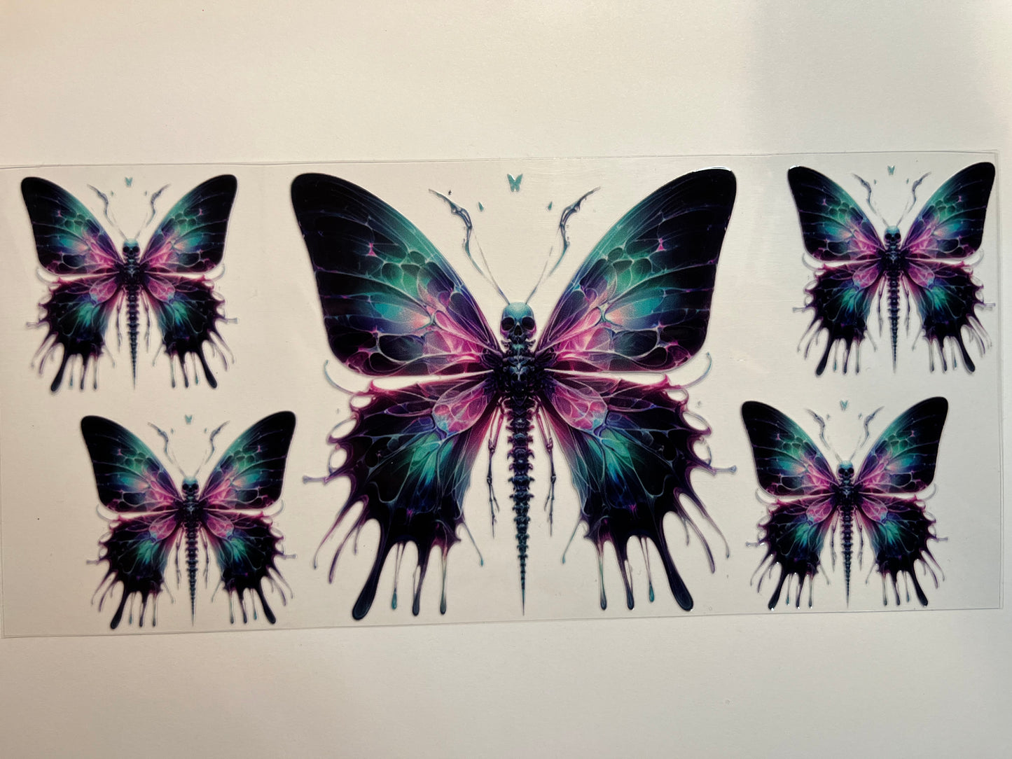Black, Teal & Pink Butterfly