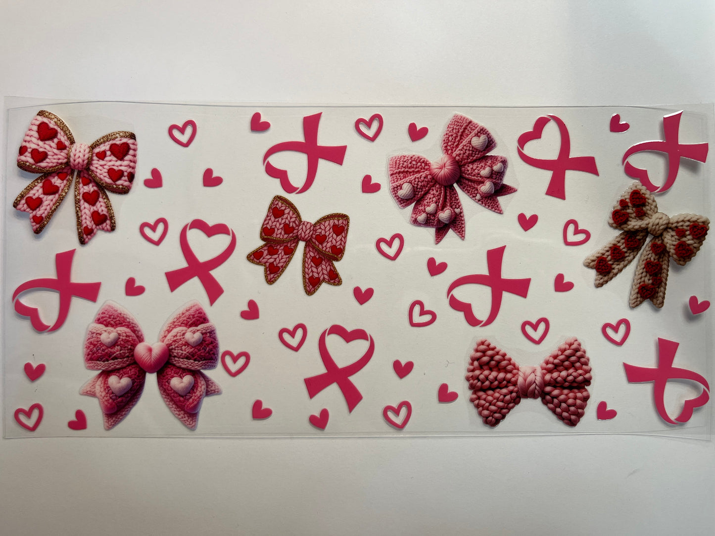 Pink Bows with Yarn