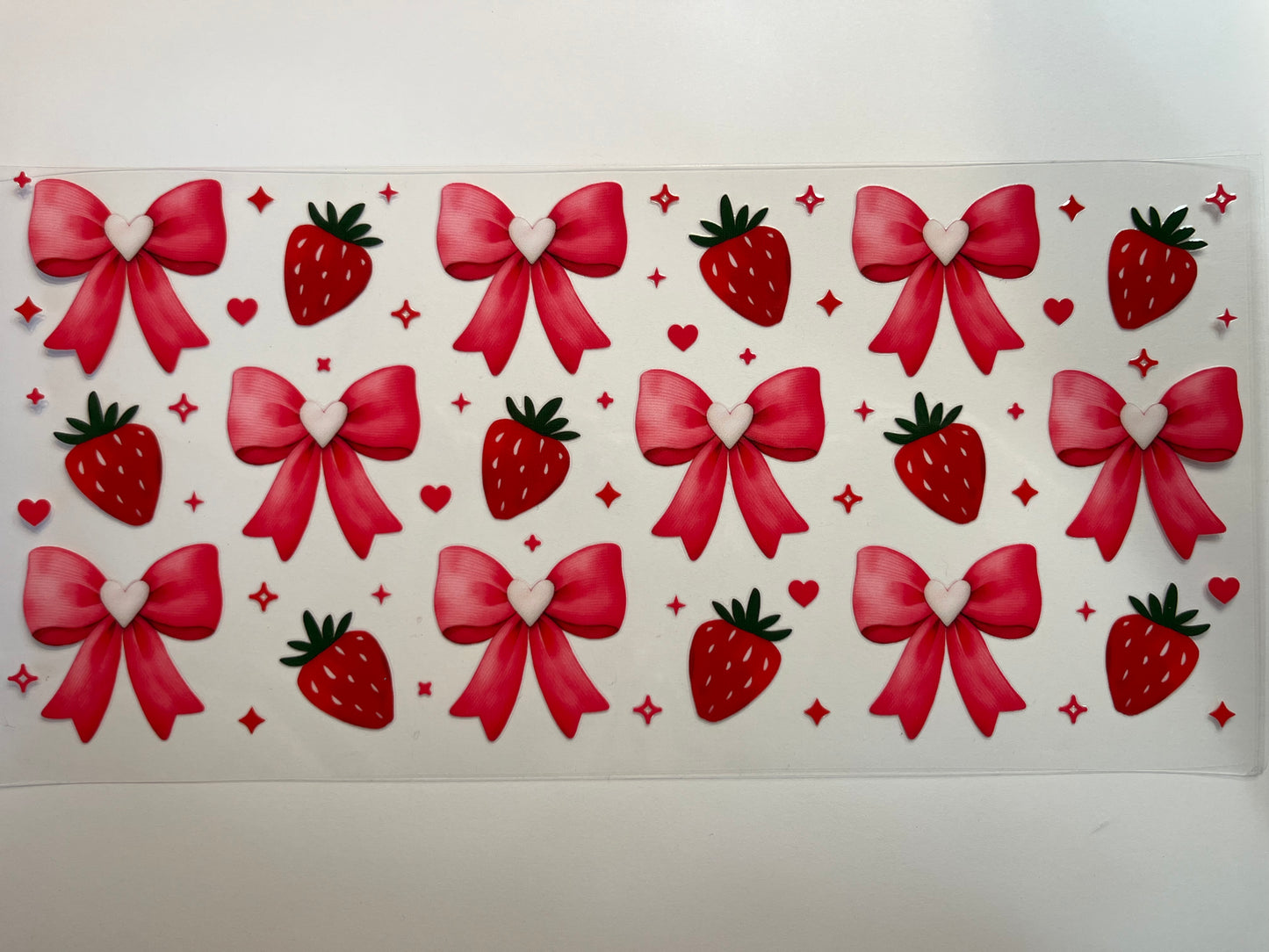 Pink Bows with Strawberries