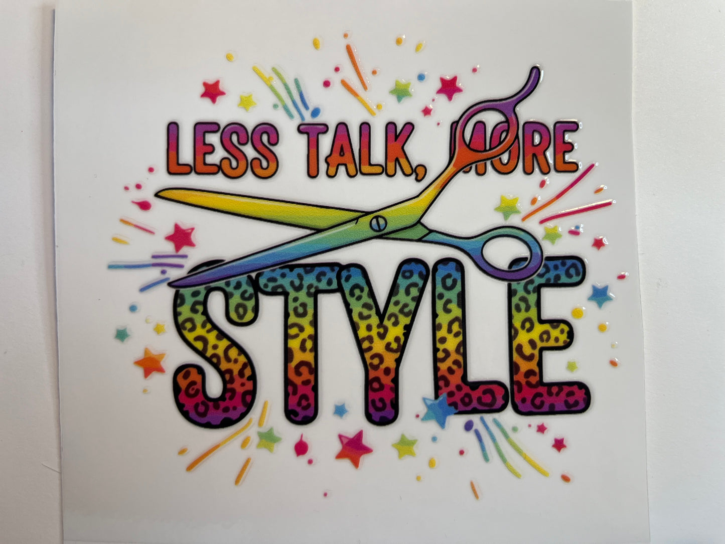 Hair - Less Talk More Style Decal