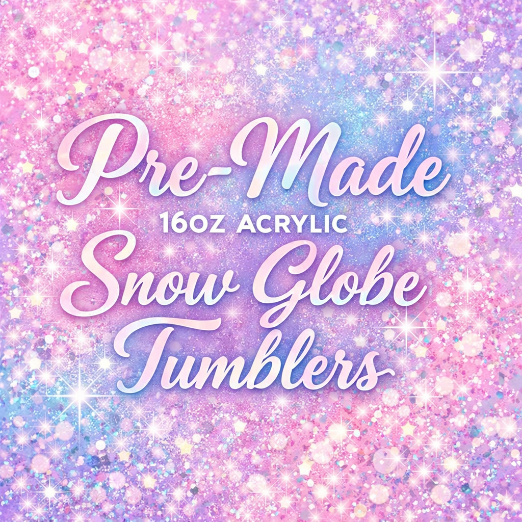 Pre-Made 16oz Snow Globe Tumblers