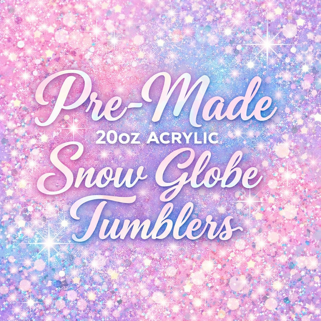 Pre-Made 20oz Snow Globe Tumblers