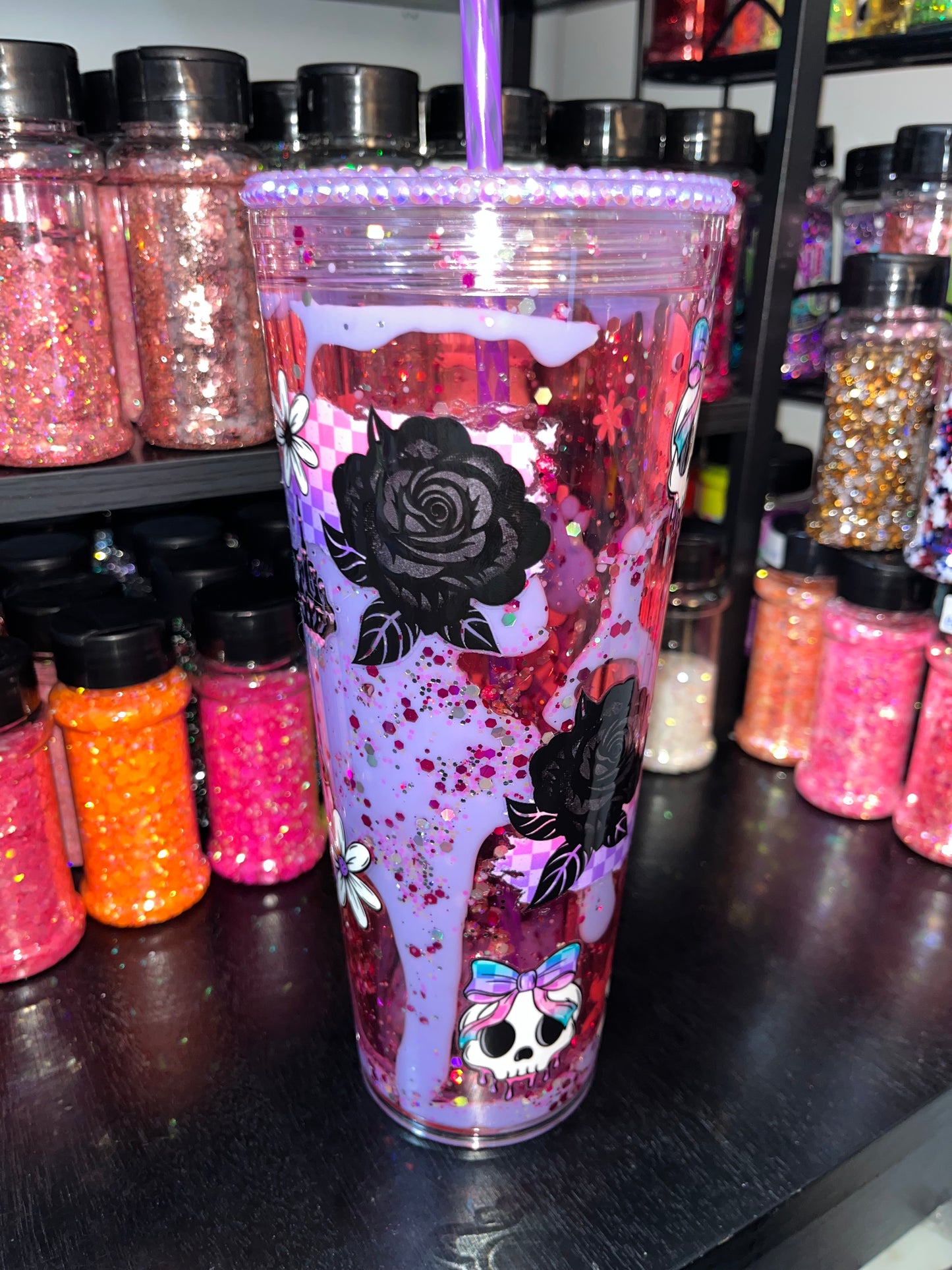 I Run on Coffee & Anxiety with Dual Lava & Bling Lid
