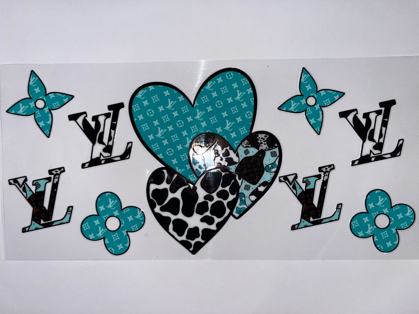 LV with Hearts - Teal