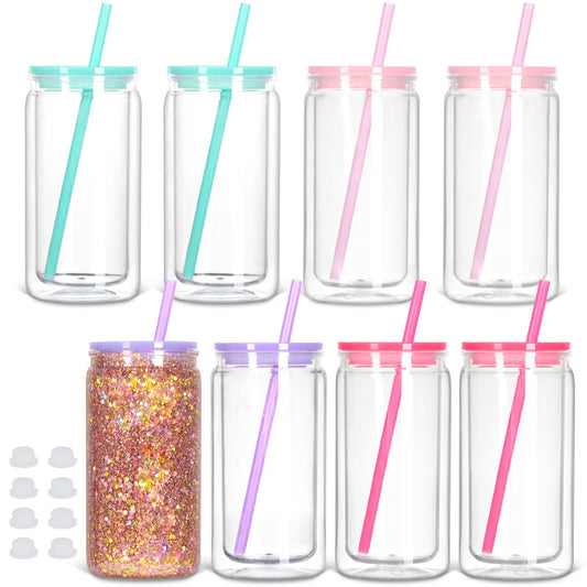 16oz Acrylic Snow Globe Tumbler
