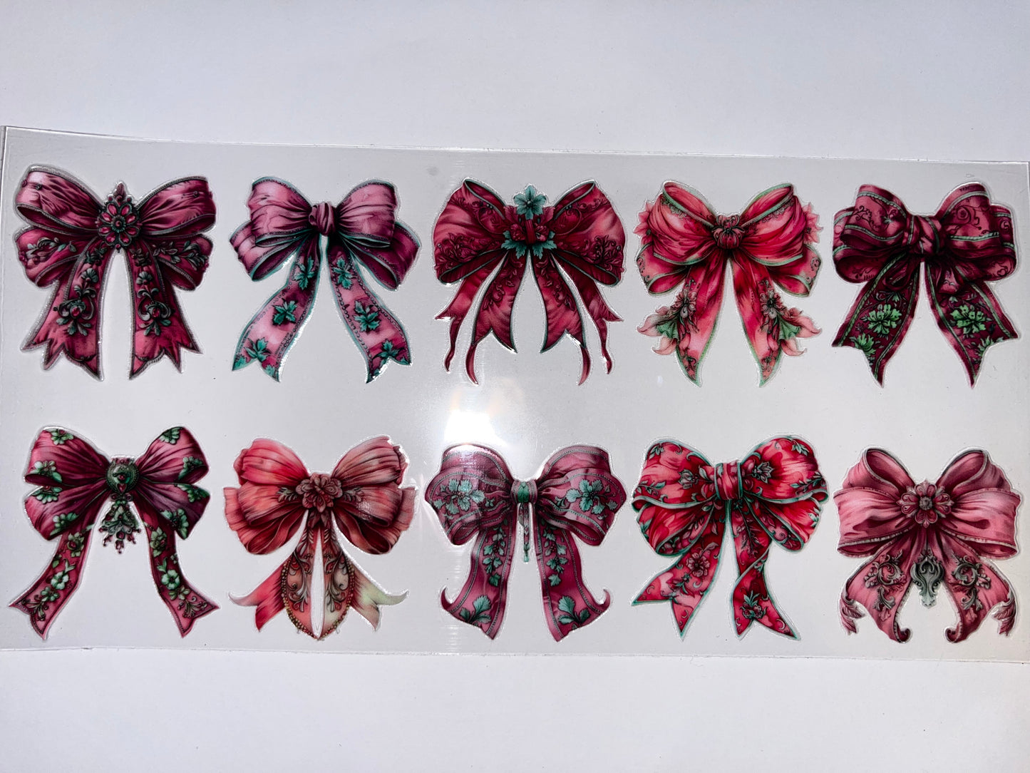 Pink and Green Bows