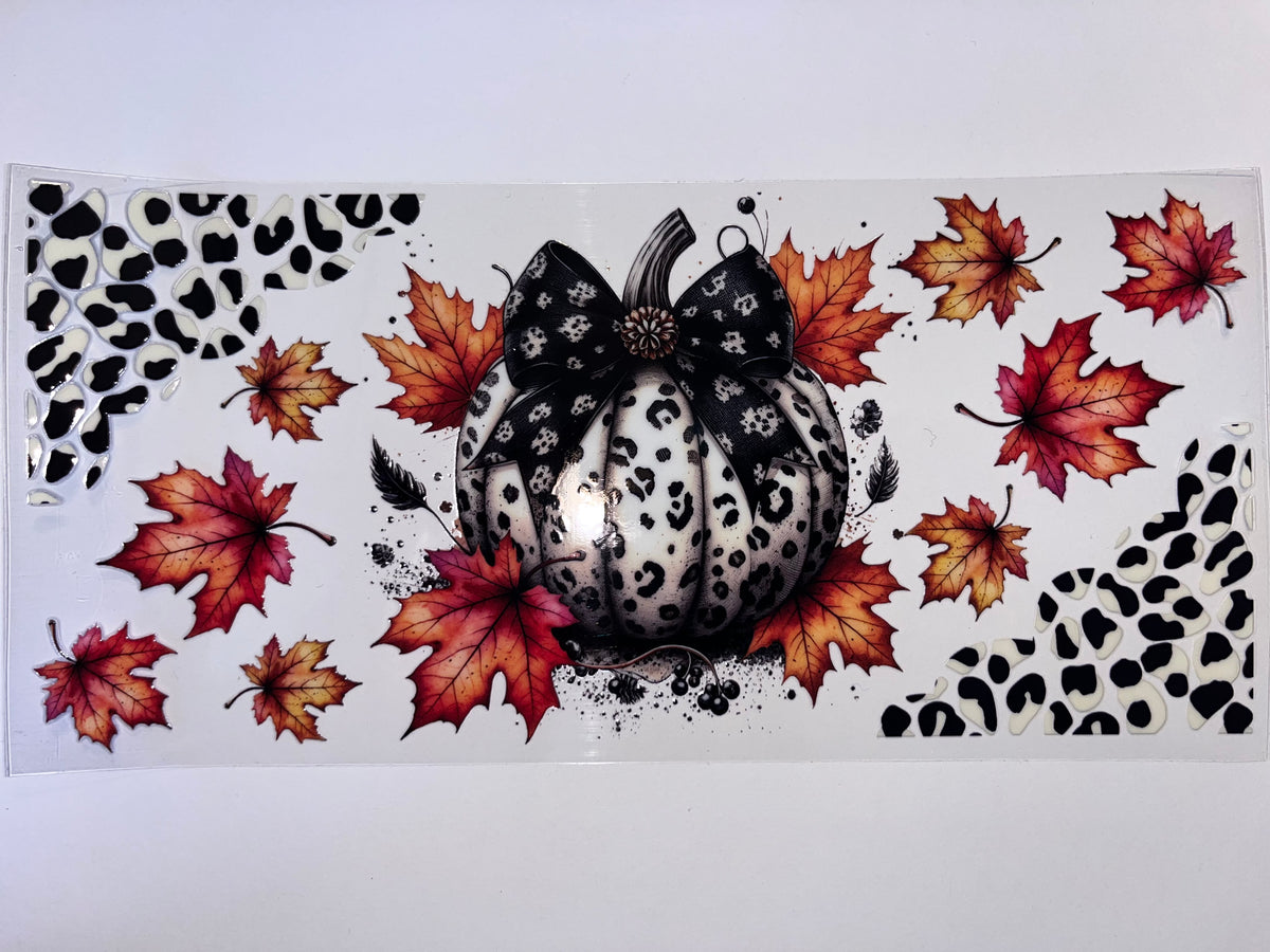 White Pumpkin with Cheetah - Fall