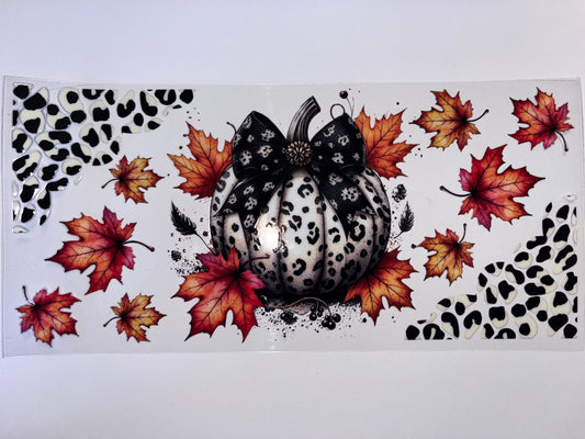 White Pumpkin with Cheetah - Fall