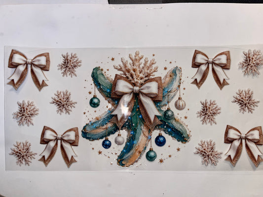 Starfish & Coral Bows - Christmas