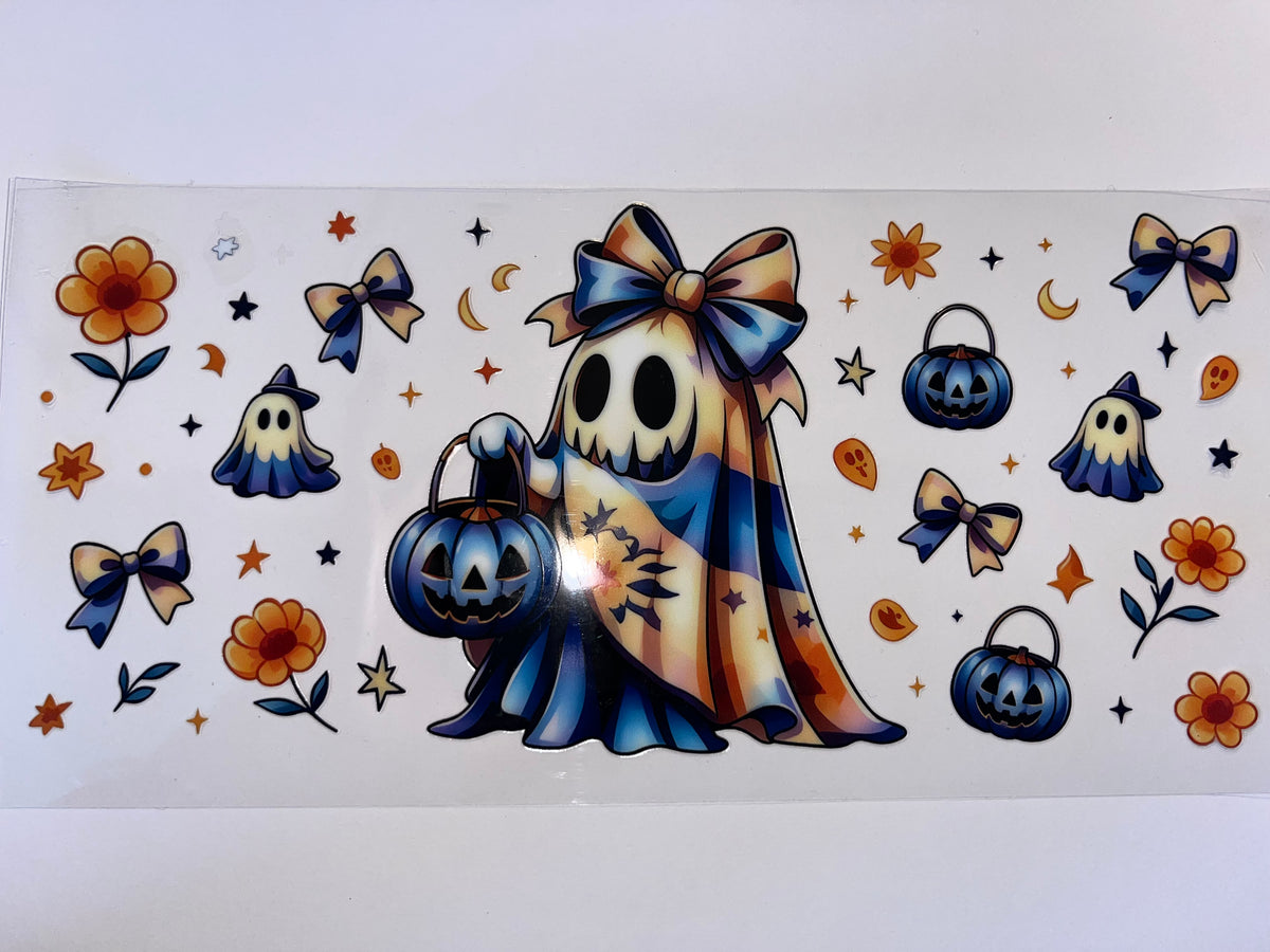 Blue & White Ghost - Halloween