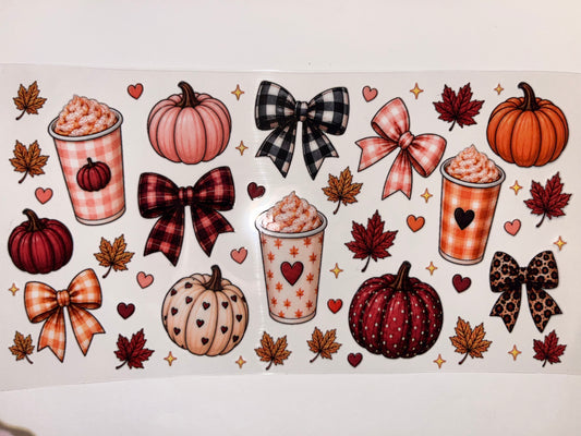 Fall Drinks Pumpkins & Bows