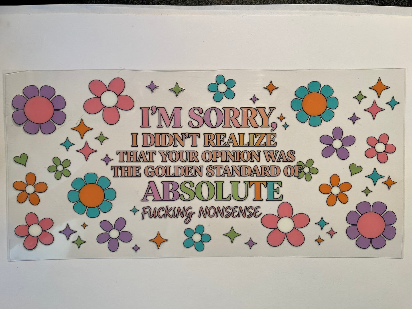 I'm Sorry I Didn't Realize...