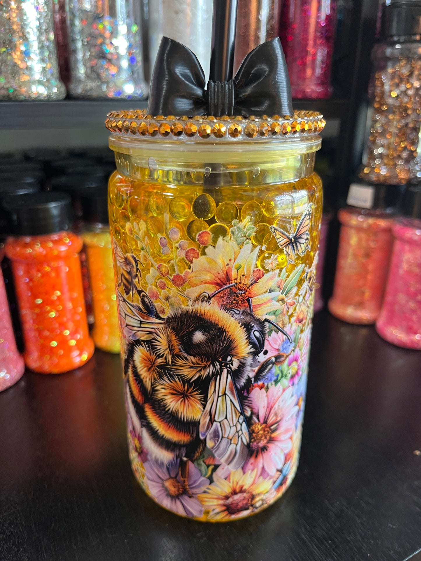 Sweeter Than Honey - Honeycomb Drip with Bling Lid
