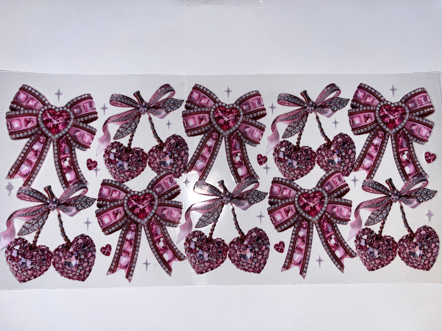 Pink Bling Bows & Cherries