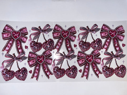 Pink Bling Bows & Cherries