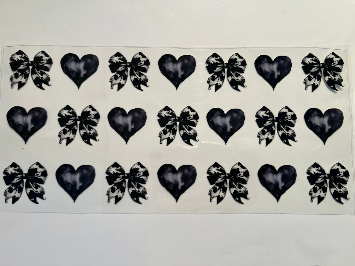 Black & White Bows & Hearts