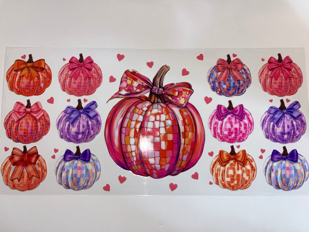 Pink & Purple Disco Pumpkins - Fall