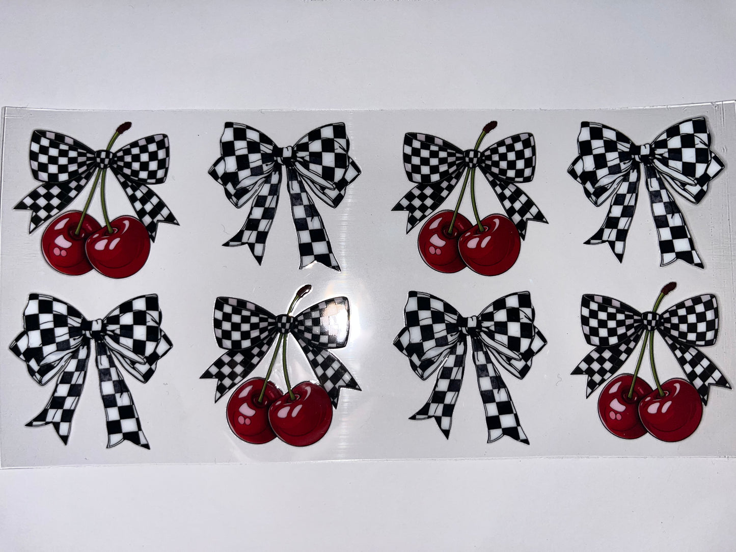 Checkered Bows & Cherries