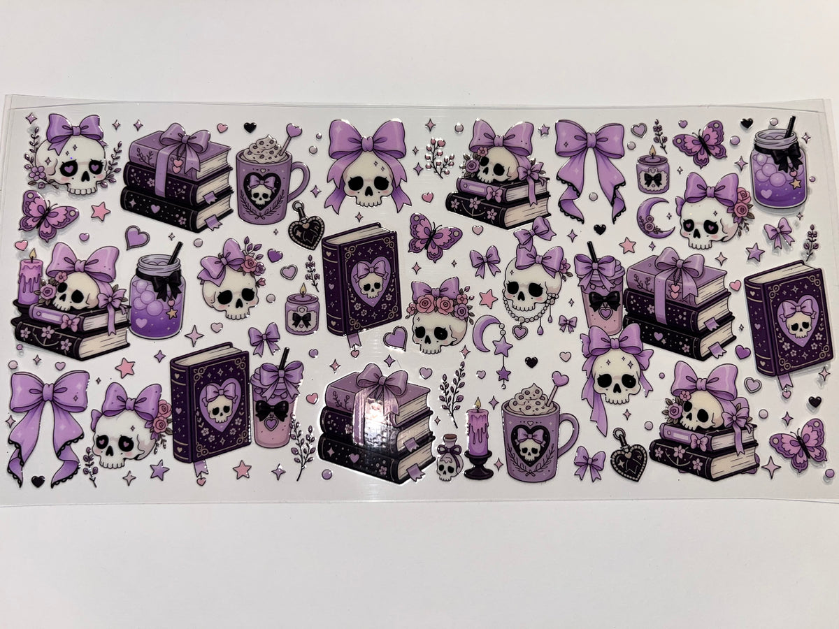 Purple Skulls & Books