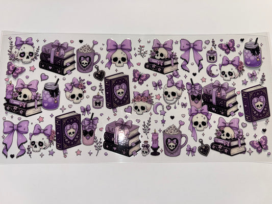 Purple Skulls & Books