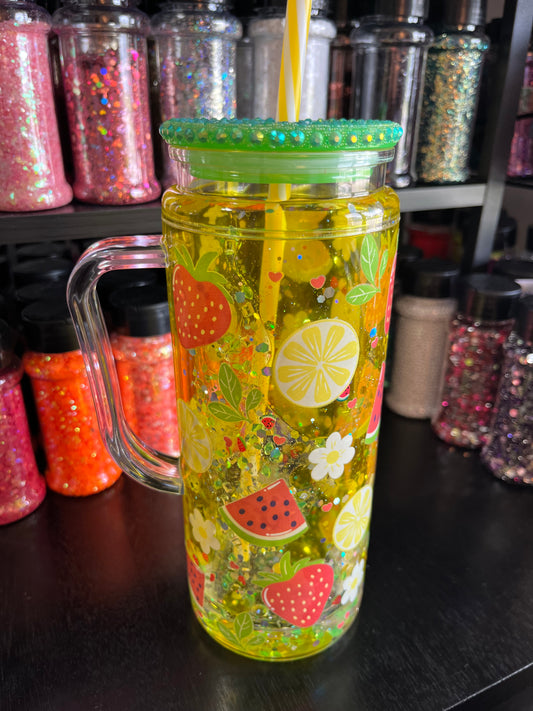 Watermelons & Lemons - Dual Lava with Handle & Bling Lid