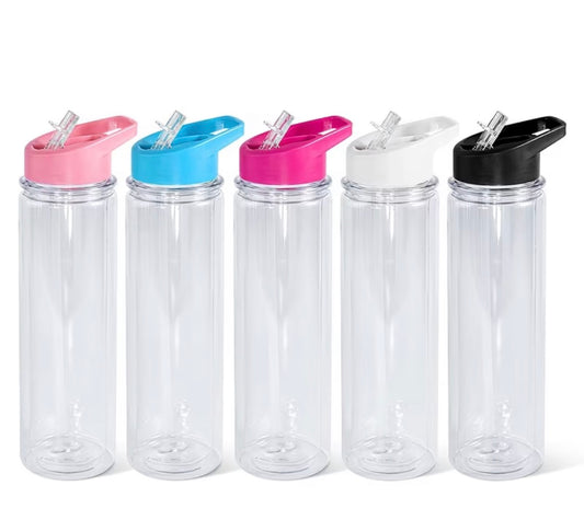 *NEW* 17oz Acrylic Sports Bottle Snow Globe Tumblers - *DRY GLITTER ONLY*
