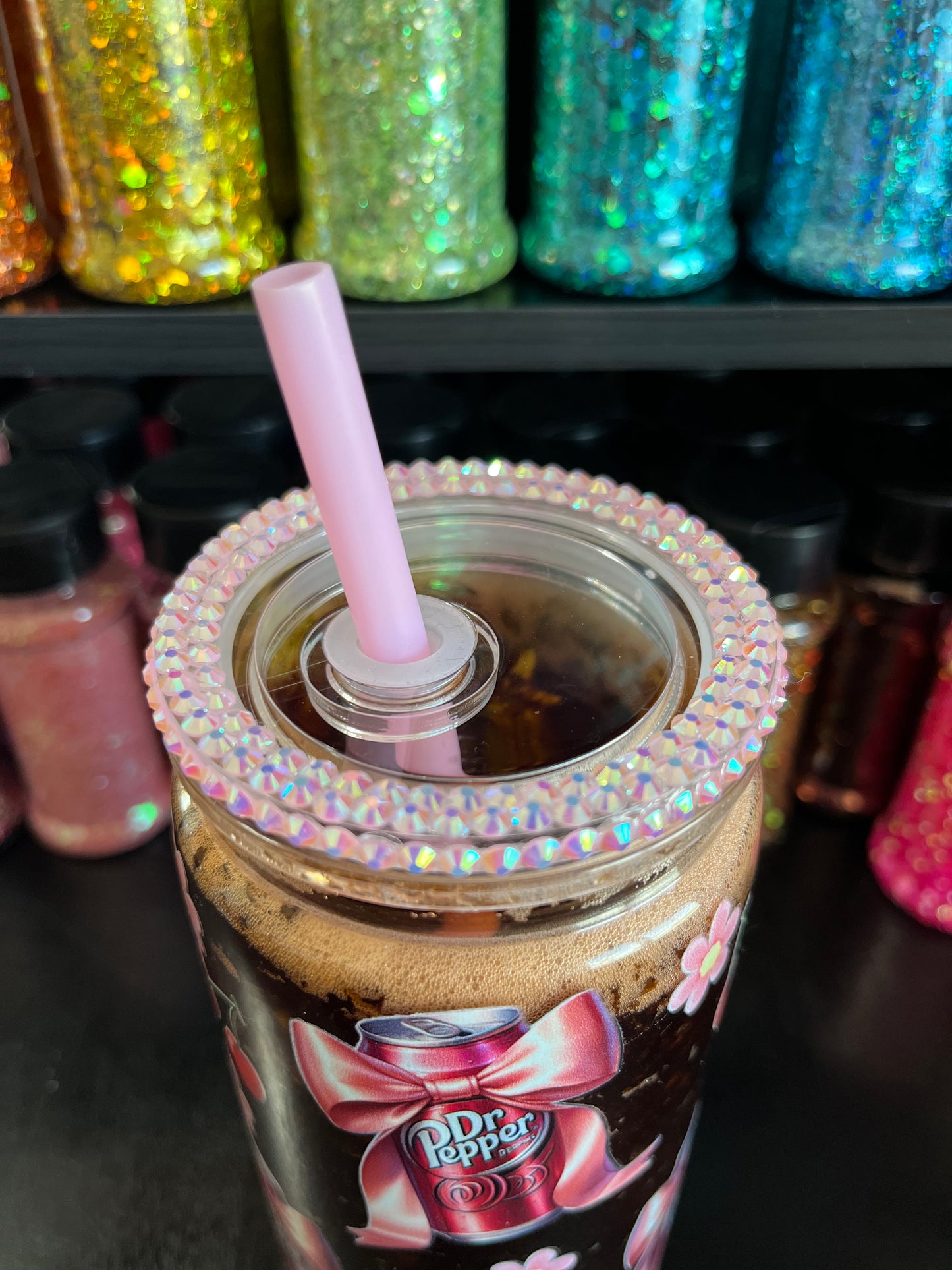 Dr Pepper with Pink Bows Soda Cup