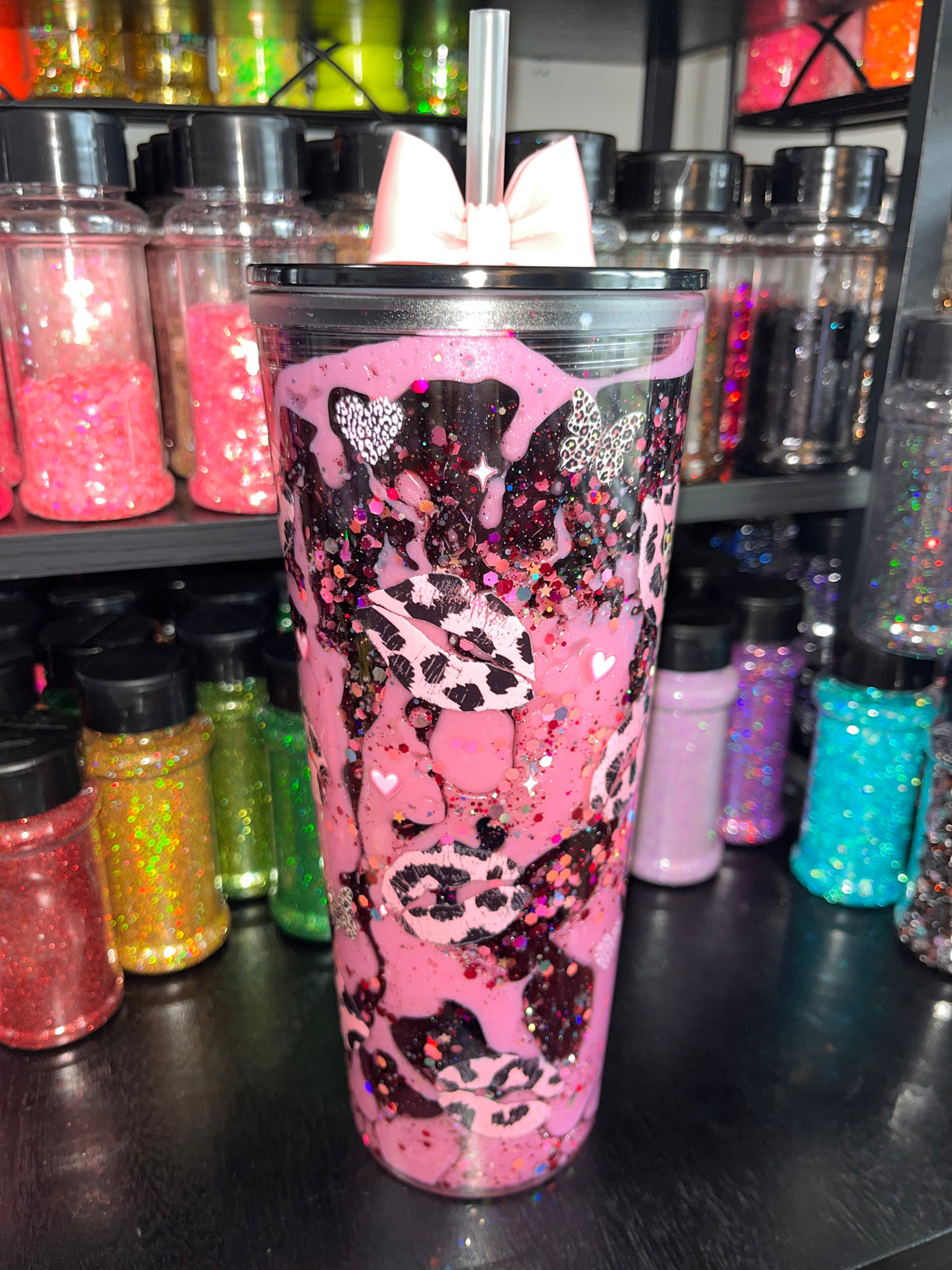 Crashout Barbie with Pink & Black Leopard
