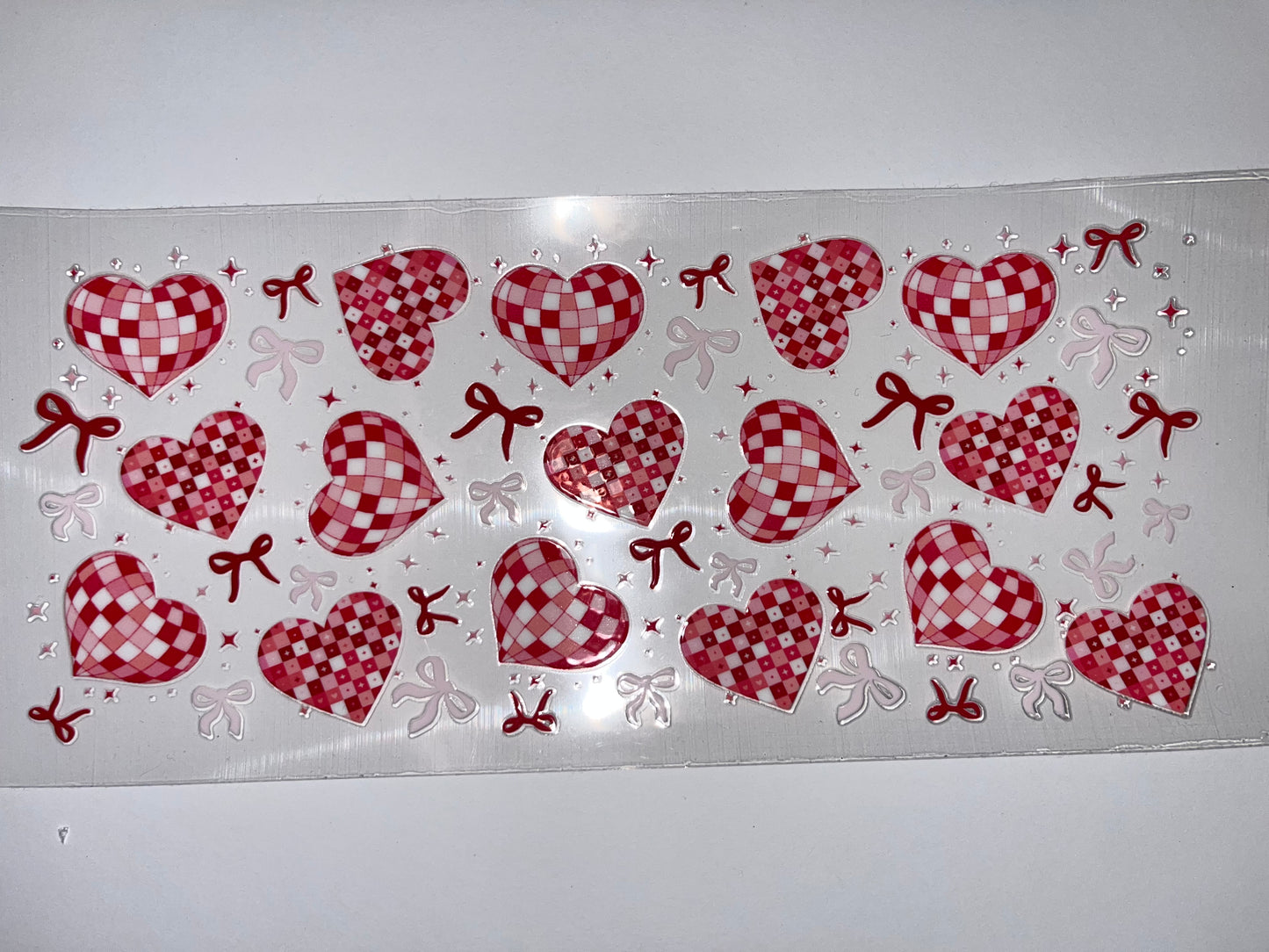 Red Checkered Hearts & Bows