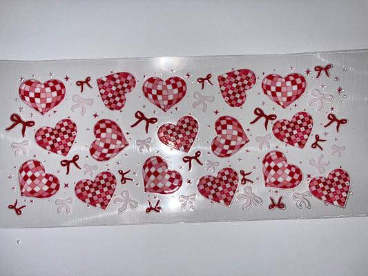 Red Checkered Hearts & Bows