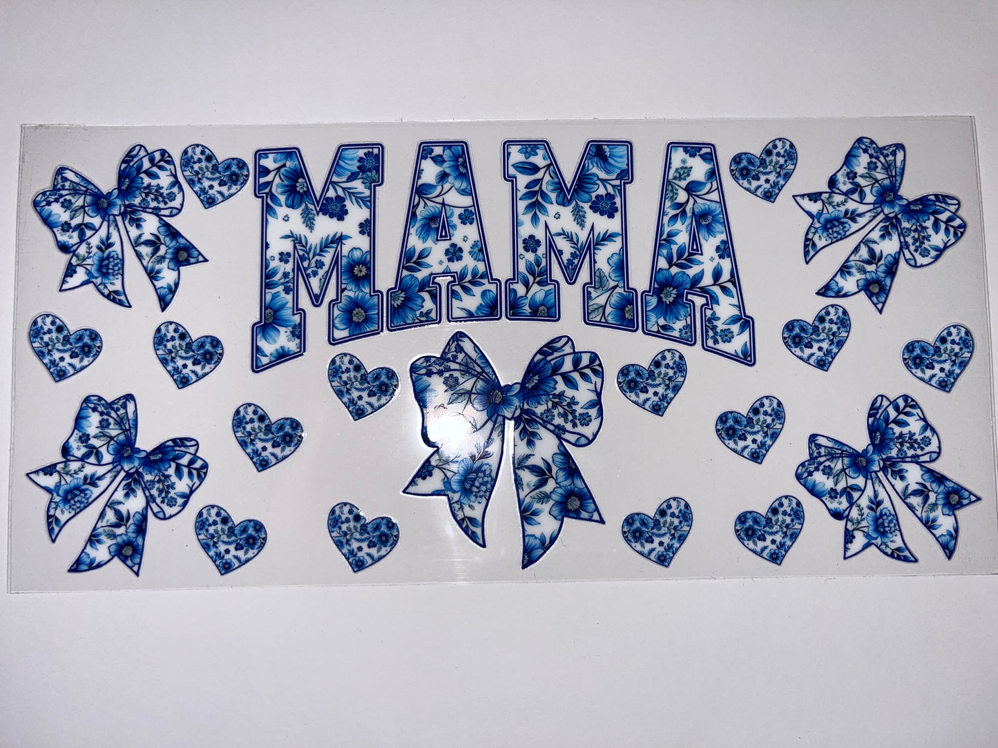 Blue Mama with Bows & Hearts