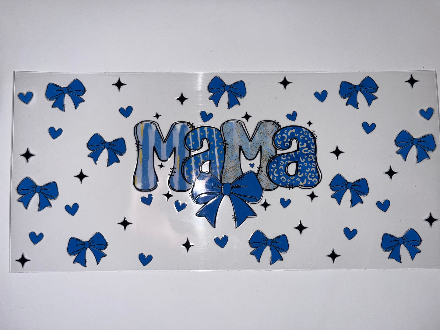Mama with Blue Hearts & Bows